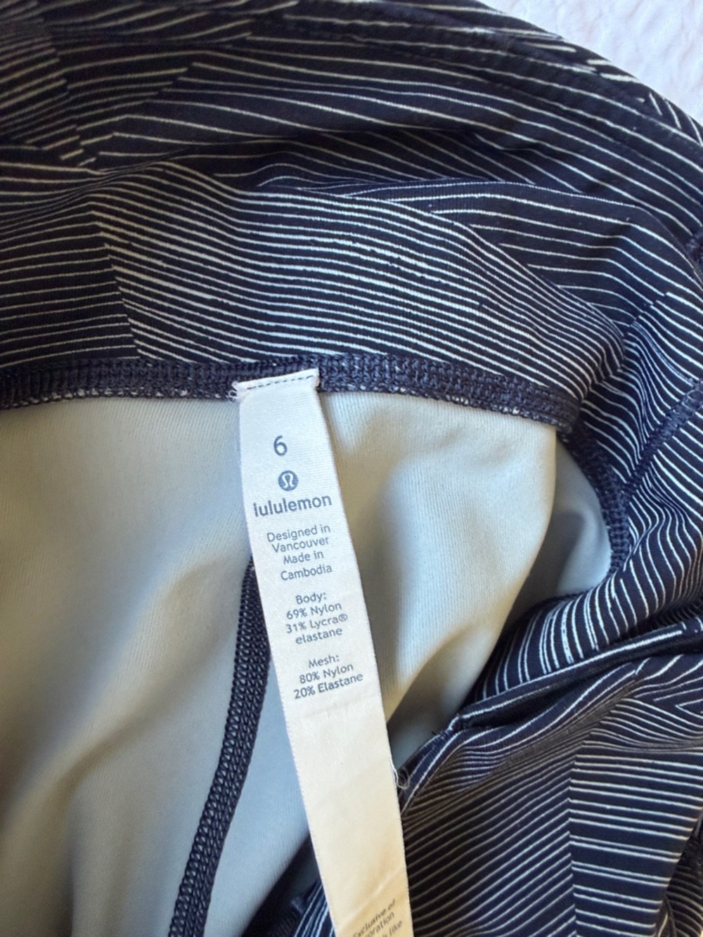 lululemon athletica Navy Geometric Cropped Leggings - Picture 10 of 11